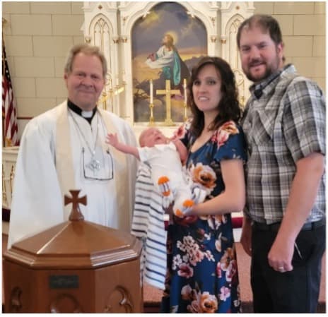 A baptism at Calvary Lutheran Church